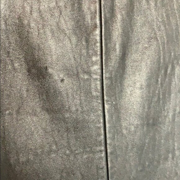 Fourteen Zero Womens Genuine Leather Black Fitted Jacket M Button Front - Picture 7 of 9